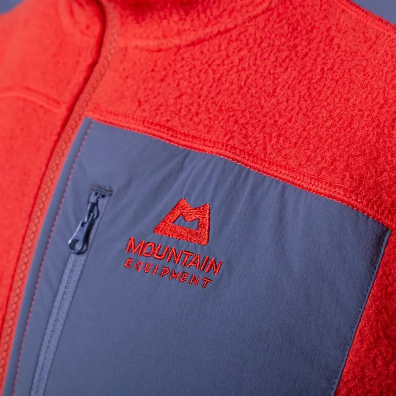 Mountain Equipment Highpile Hooded Mens  Fleece Jacket in Red Rock-3