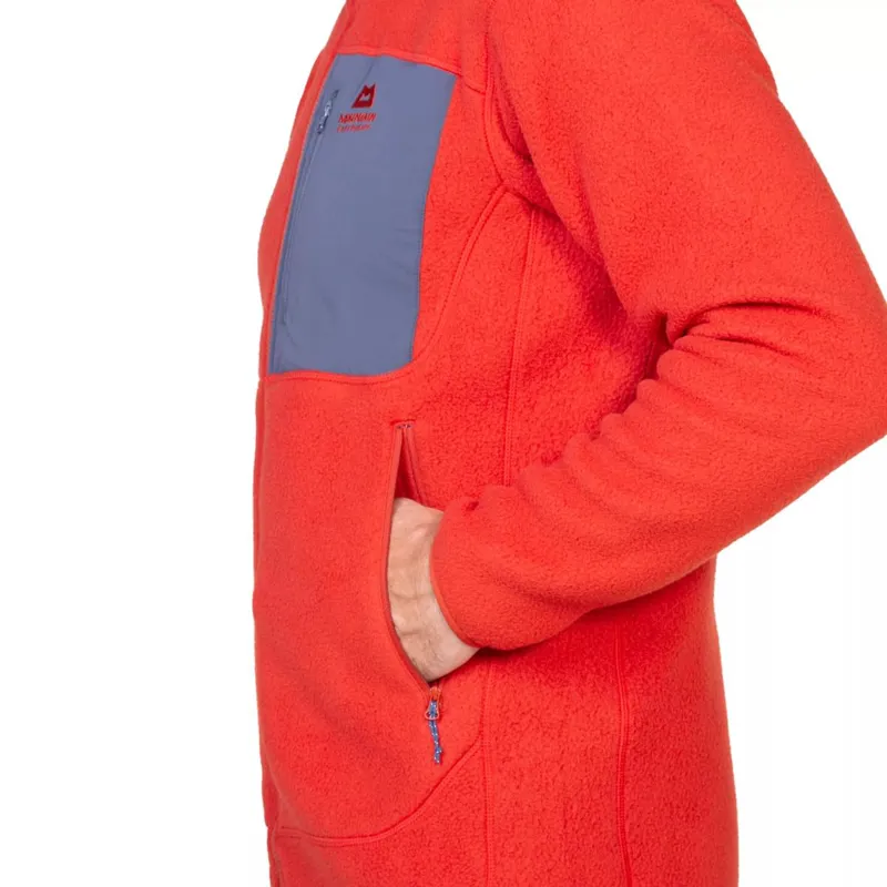 Mountain Equipment Highpile Hooded Mens  Fleece Jacket in Red Rock-2
