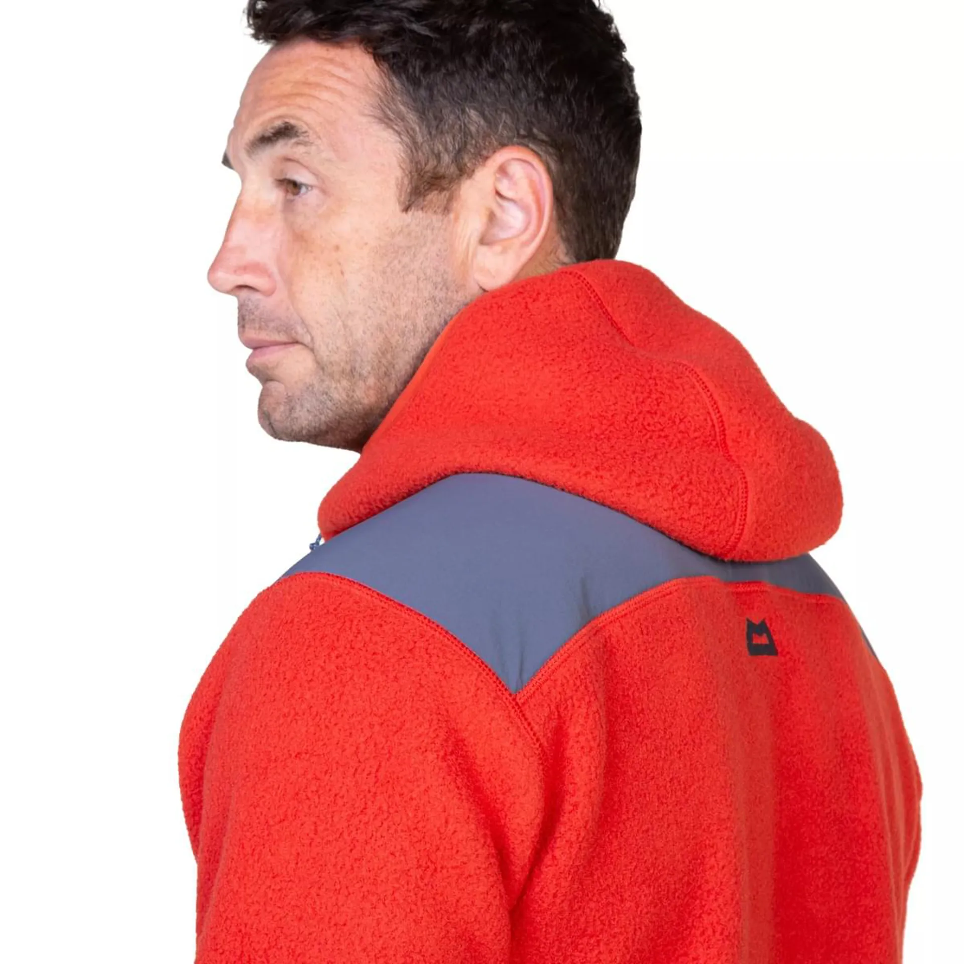 Mountain Equipment Highpile Hooded Mens Fleece Jacket in Red Roc