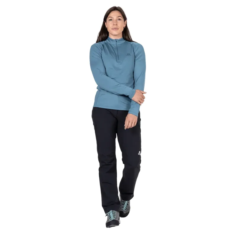 Mountain Equipment Cerrig Women's Long Sleeve Zip T-Shirt Stellar Blue-2