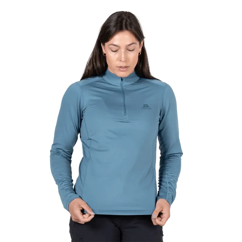 Mountain Equipment Cerrig Women's Long Sleeve Zip T-Shirt Stellar Blue-8
