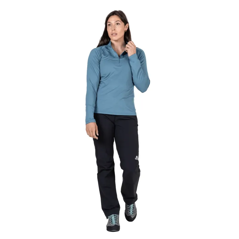 Mountain Equipment Cerrig Women's Long Sleeve Zip T-Shirt Stellar Blue-6