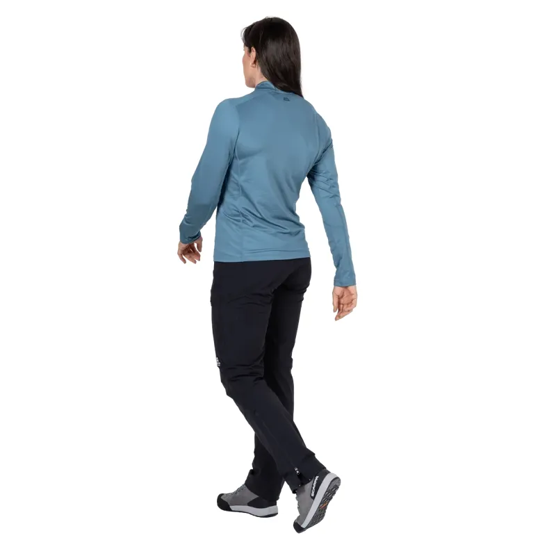 Mountain Equipment Cerrig Women's Long Sleeve Zip T-Shirt Stellar Blue-1