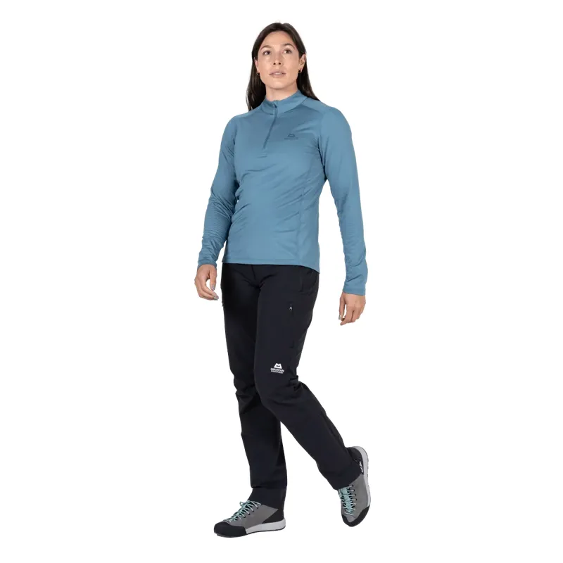 Mountain Equipment Cerrig Women's Long Sleeve Zip T-Shirt Stellar Blue-7