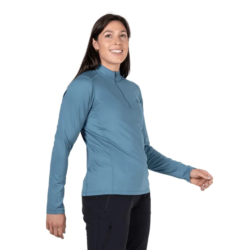 Mountain Equipment Cerrig Women's Long Sleeve Zip T-Shirt Stellar Blue-3