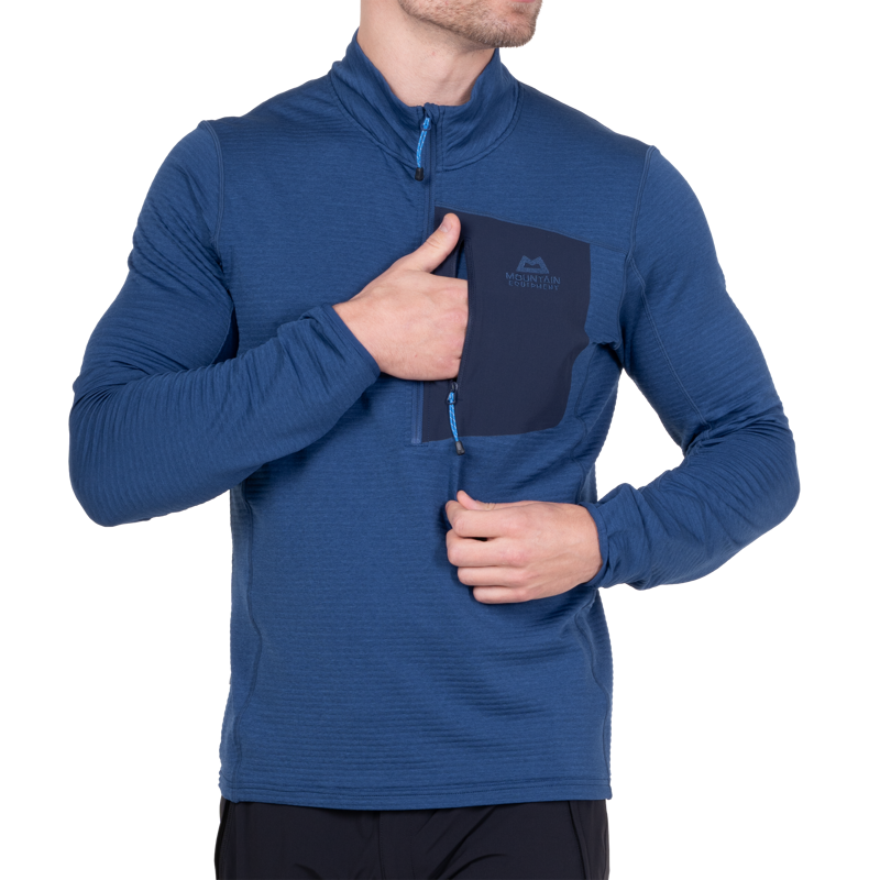 ME Mens Lumiko Zip Fleece in Atlantic/Cosmos-1