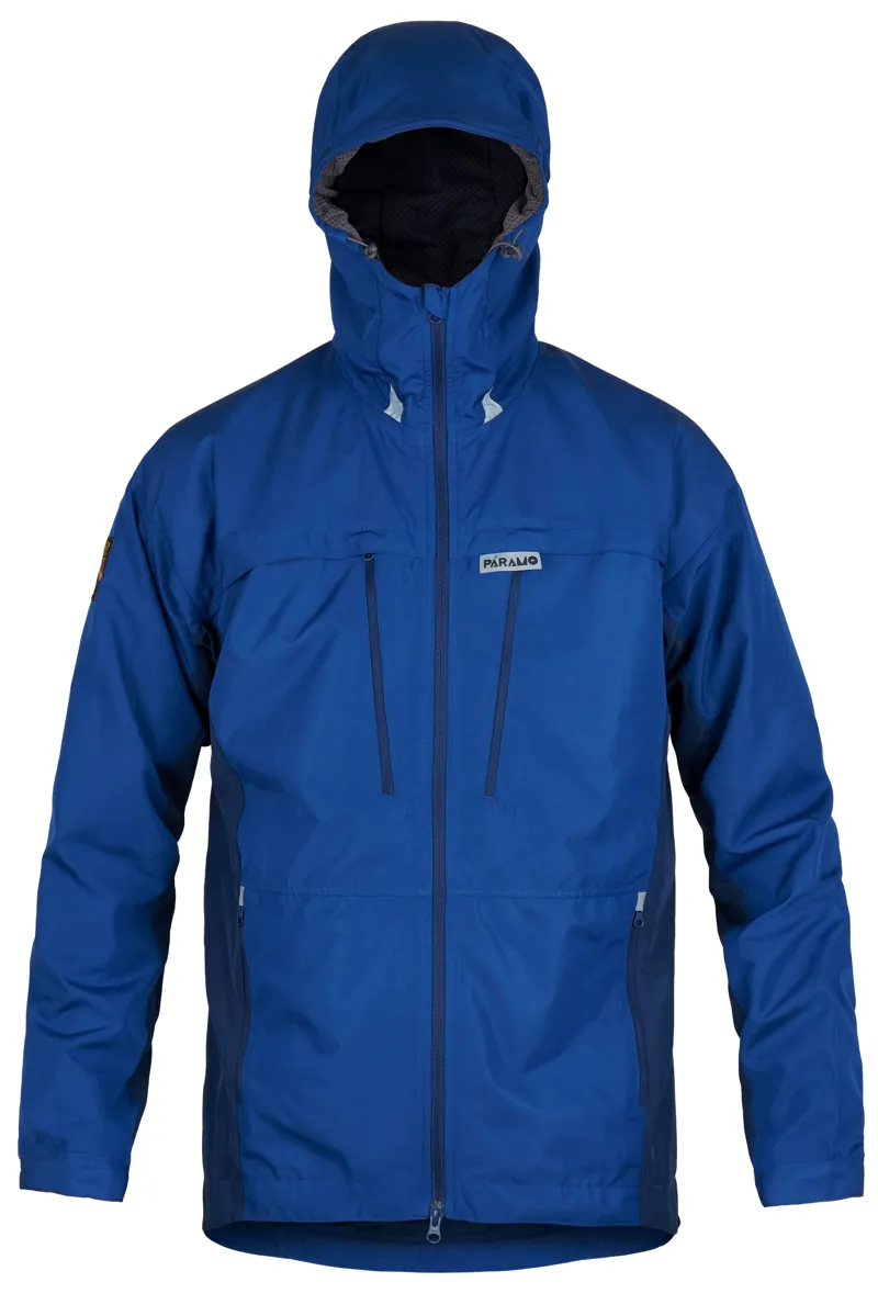 Paramo Men's Bentu Windproof Jacket in Cobalt and Midnight