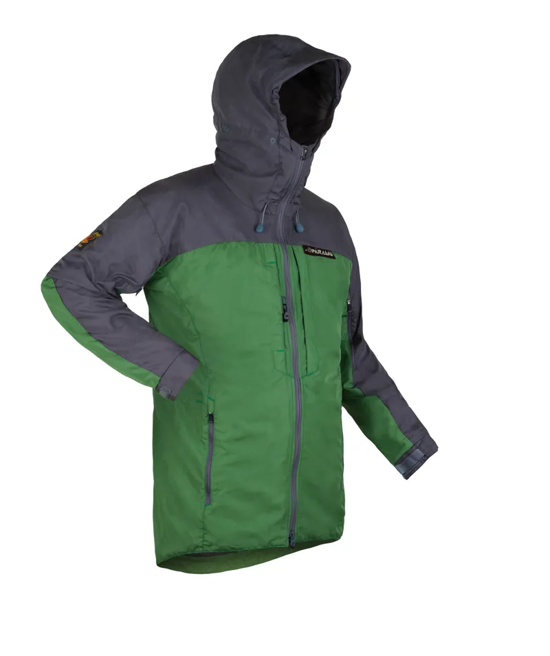 Paramo Men's Alta III Jacket in Fir Green and Rock Grey