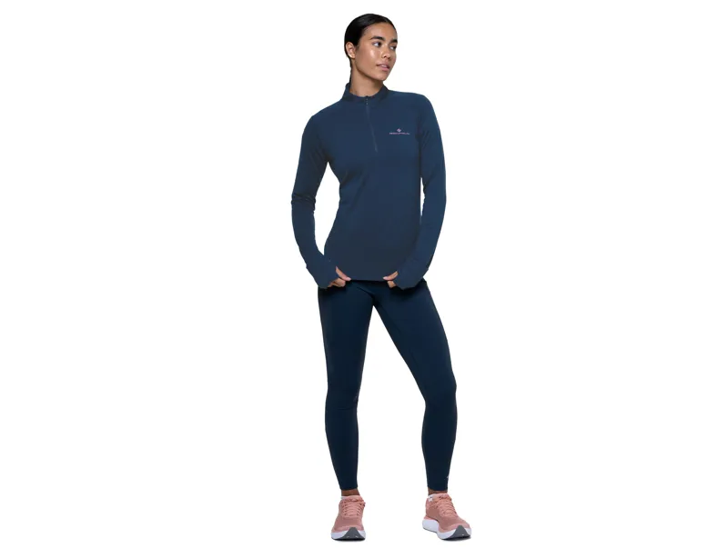 Ronhill Women's Tech Merino 1/2 zip in Navy-2