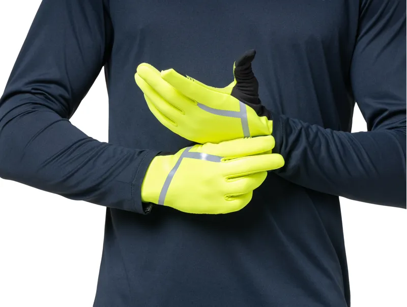 Ronhill Wind-Block Gloves in Fluo Yellow-2