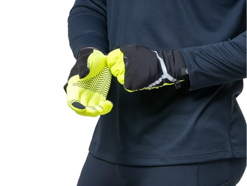 Ronhill Wind-Block Gloves in Fluo Yellow-1
