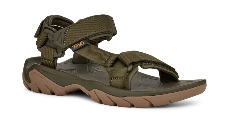 Teva Terra Fi 5 Universal Hiking Sandal in Dark Oiive Honey Brown-1