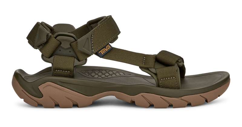 Teva Terra Fi 5 Universal Hiking Sandal in Dark Oiive Honey Brown