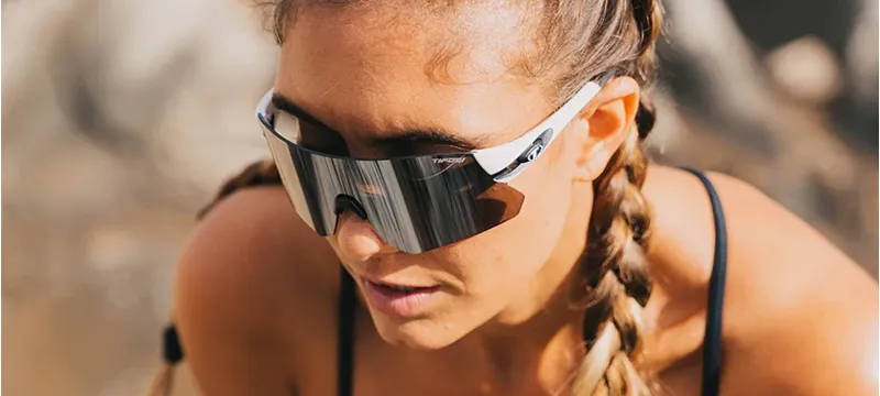 Tifosi Rail Interchangeable Lens Sunglasses in White/Black-2