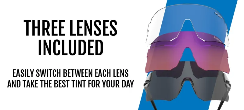 Tifosi Rail Interchangeable Lens Sunglasses in White/Black-4