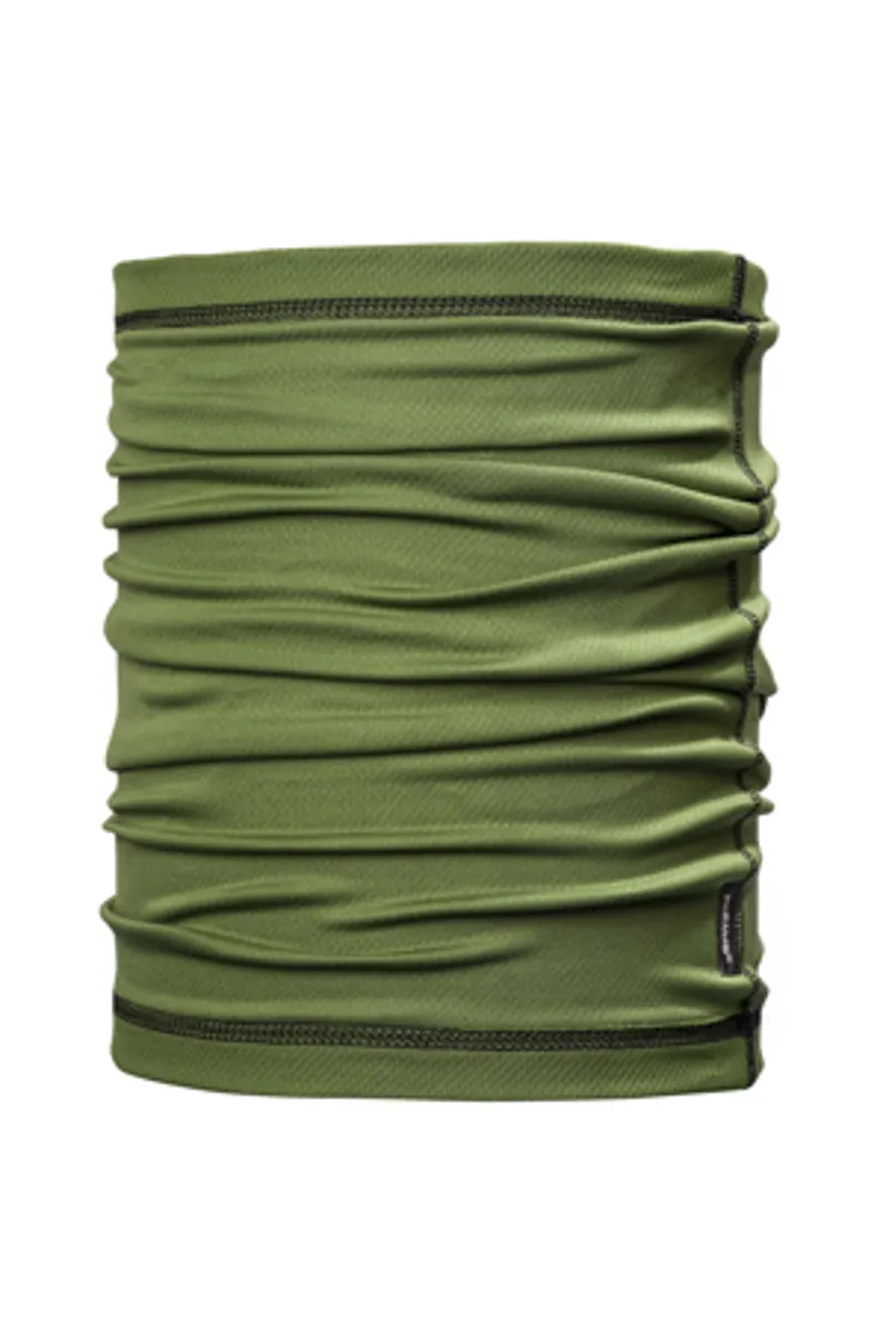 Paramo Cambia Neck Tube in Fir Green with Black Stitching
