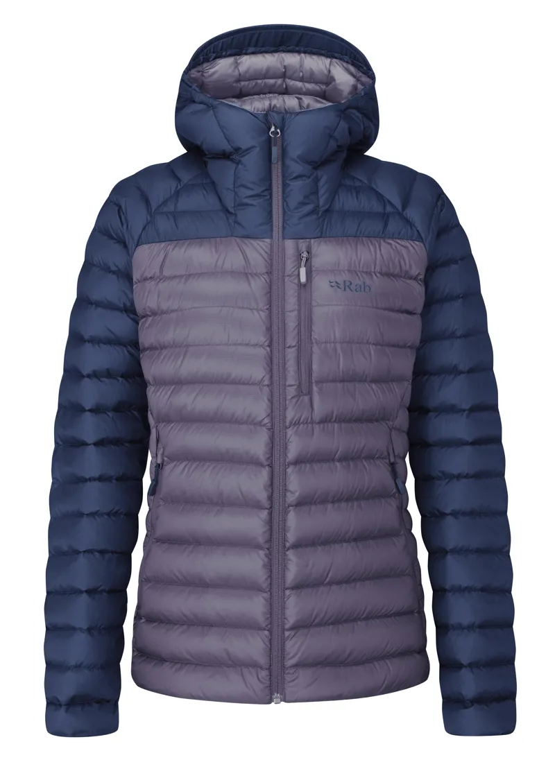 Rab Women's Microlight Alpine Jacket in Patriot Blue/Purple Sage