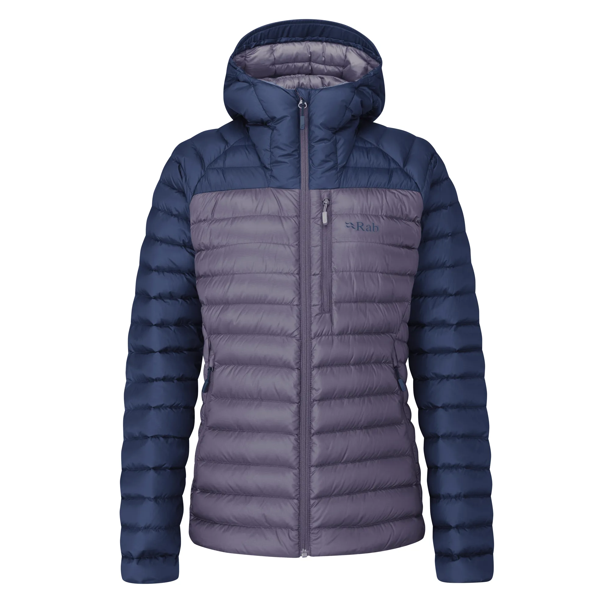 Rab Women's Microlight Alpine Jacket in Patriot Blue/Purple Sage