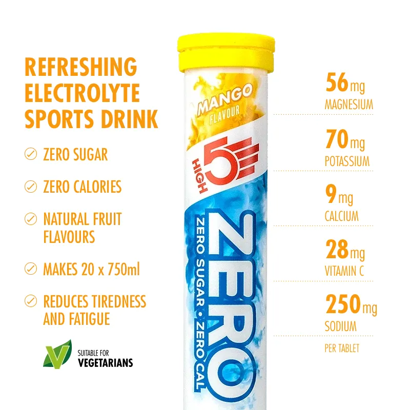 High 5 Zero Electrolyte Tablets Tube Mango in Orange-1