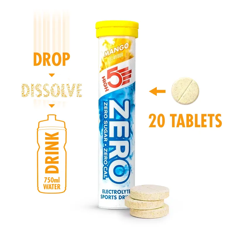 High 5 Zero Electrolyte Tablets Tube Mango in Orange-2