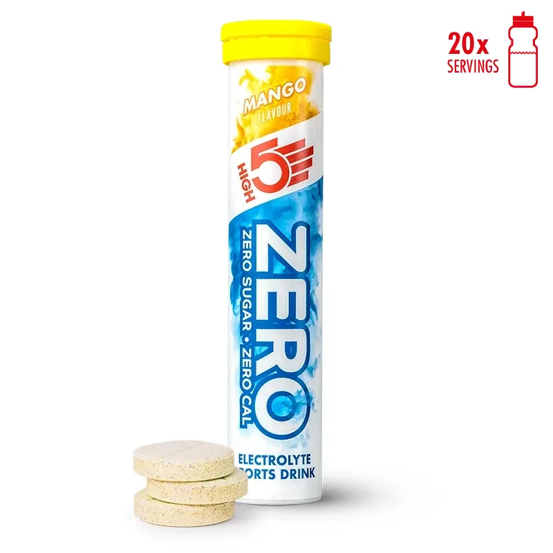 High 5 Zero Electrolyte Tablets Tube Mango in Orange
