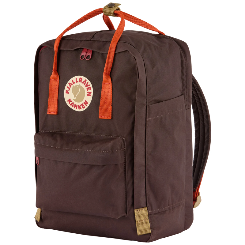 Fjallraven Kanken Koncept Laptop Backpack in Black Oak/Red-2