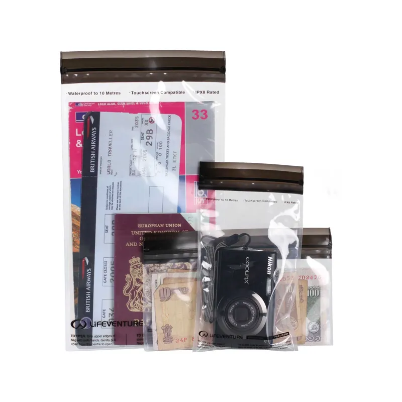 Lifeventure LocTop Waterproof Valuables Bags set of 3