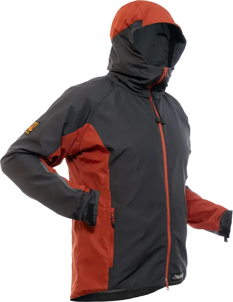 Paramo Sis Men's Caminata Jacket in Dark Grey and Outback Red-1