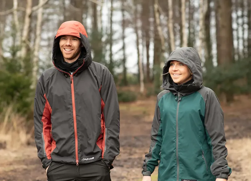 Paramo Sis Men's Caminata Jacket in Dark Grey and Outback Red-10