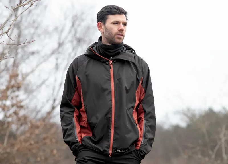 Paramo Sis Men's Caminata Jacket in Dark Grey and Outback Red-4