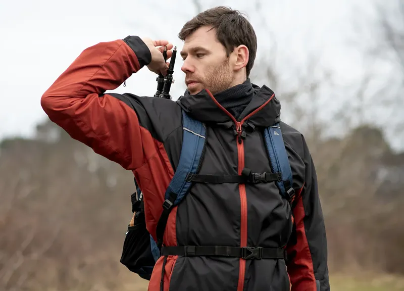 Paramo Sis Men's Caminata Jacket in Dark Grey and Outback Red-7