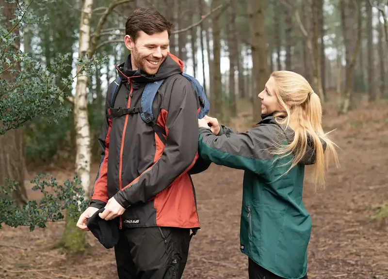 Paramo Sis Men's Caminata Jacket in Dark Grey and Outback Red-8