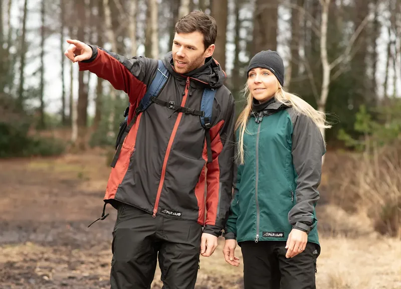 Paramo Sis Men's Caminata Jacket in Dark Grey and Outback Red-9