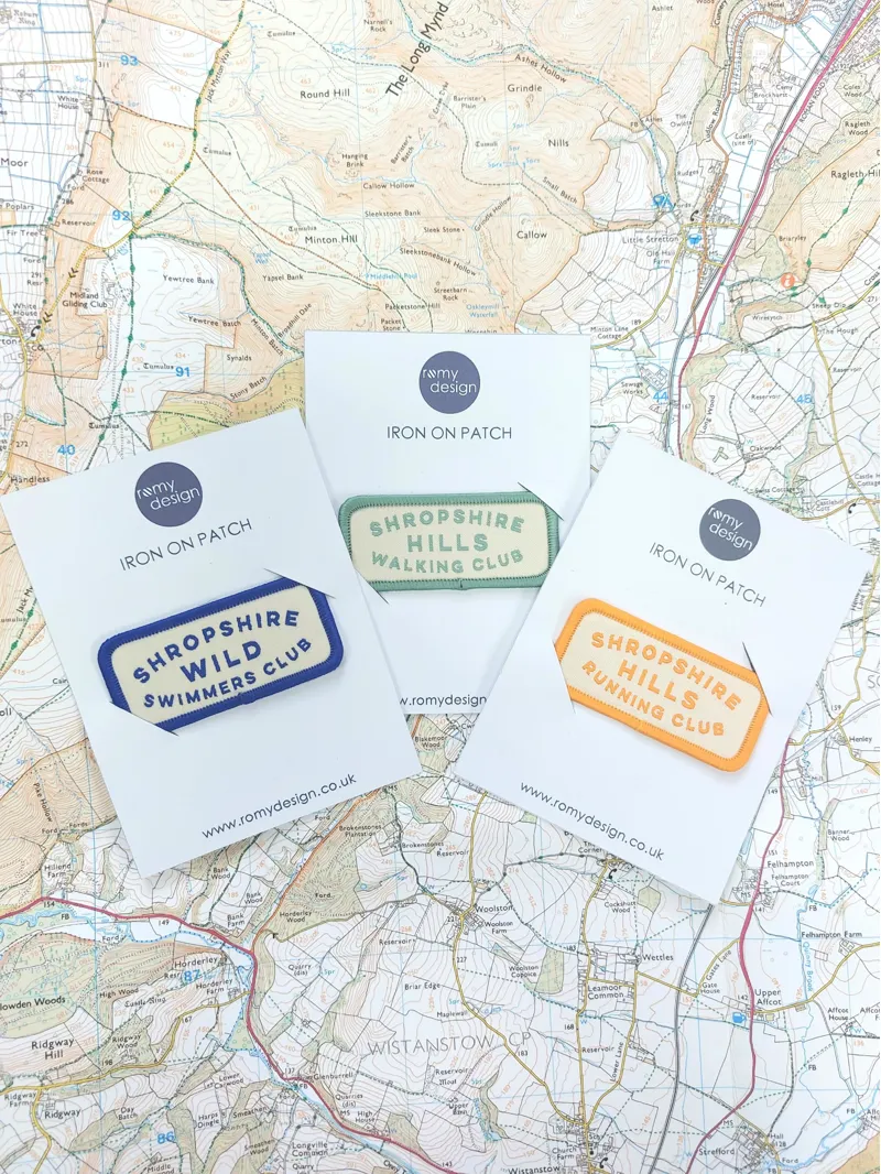 Romy Design Shropshire Wild Swimming Club Iron On Patch-1