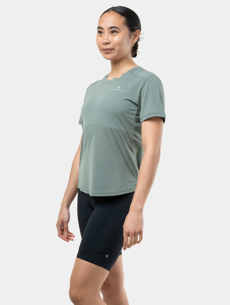 Ronhill Women's Tech S/S Tee in Laurel/Seafoam-2