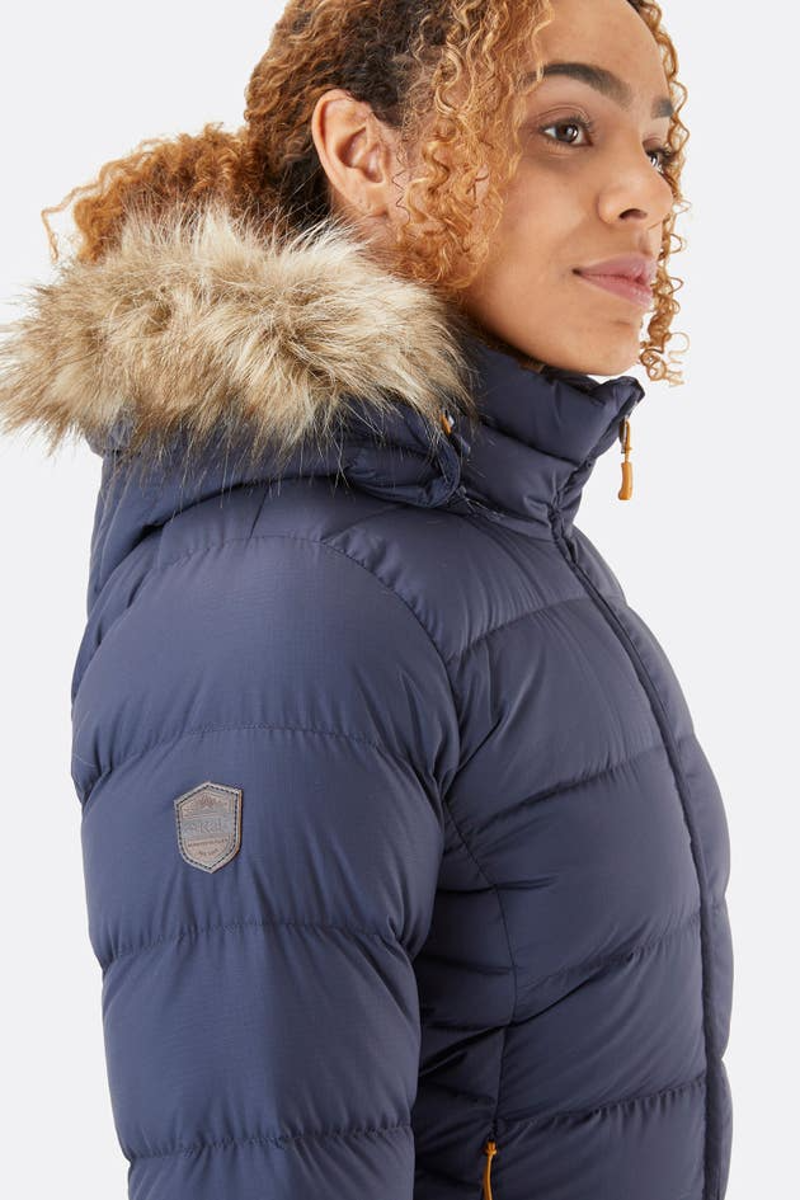 Rab Deep Cover Womens Parka in Deep Denim-7