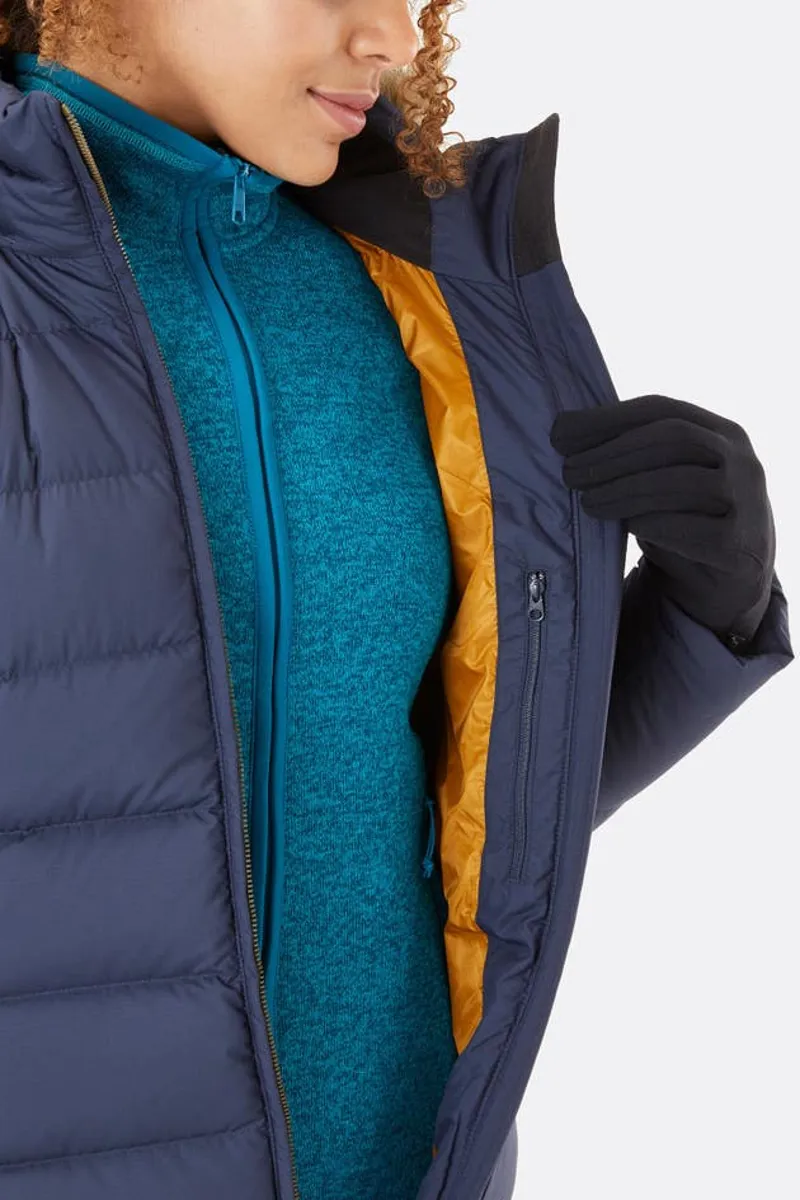 Rab Deep Cover Womens Parka in Deep Denim-4
