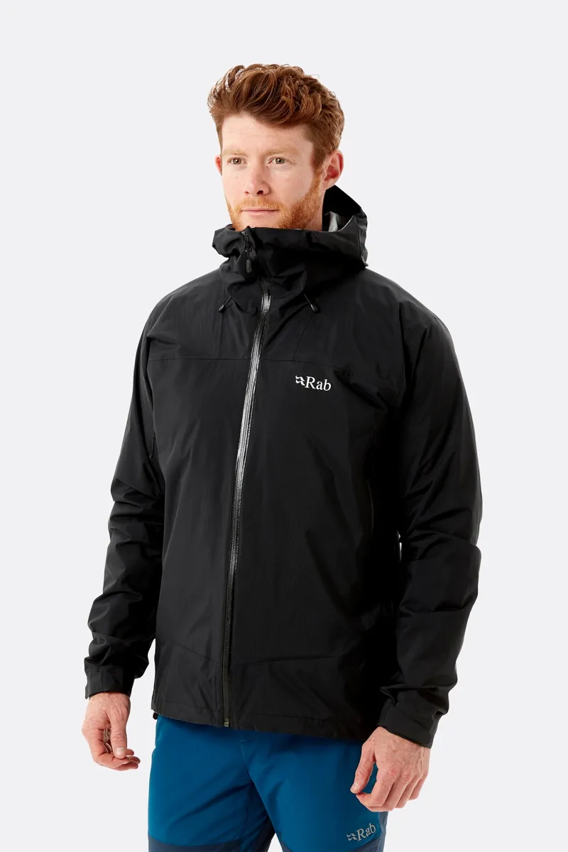 Rab Downpour Plus 2.0 Mens Waterproof Jacket in Black -5