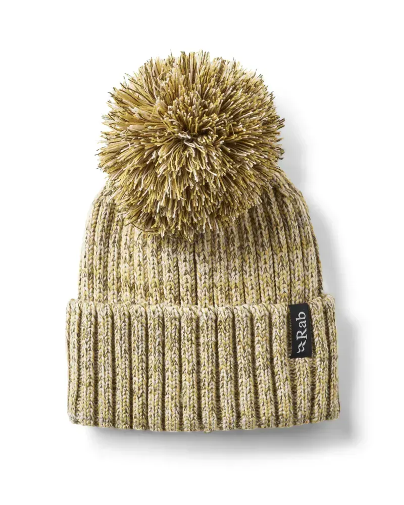 Rab Kharve Bobble Beanie in Dark Pollen/Pebble