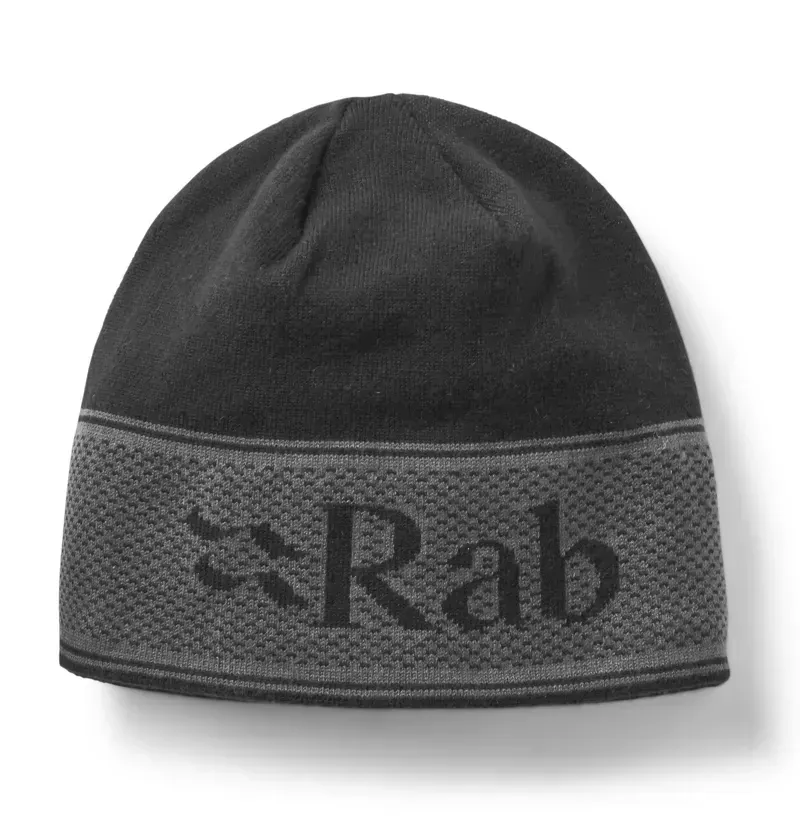 Rab Logo Band Beanie in Black/Graphene