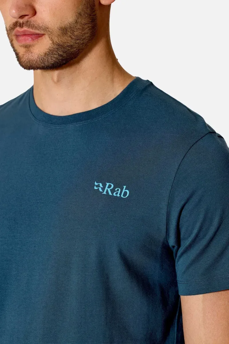 Rab Stance Strata T-Shirt in Tempest Blue-6