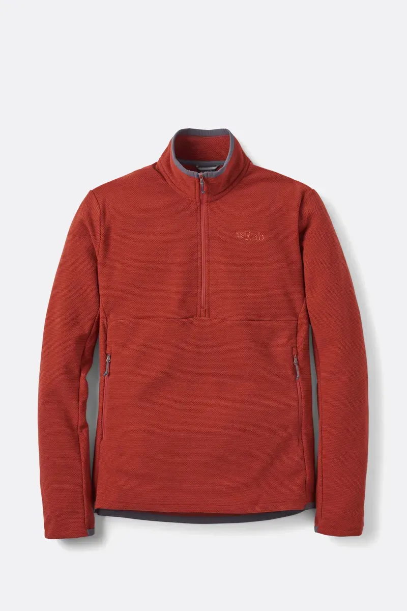 Rab Men's Stavel Pull-On Mid-Layer in Tuscan Red