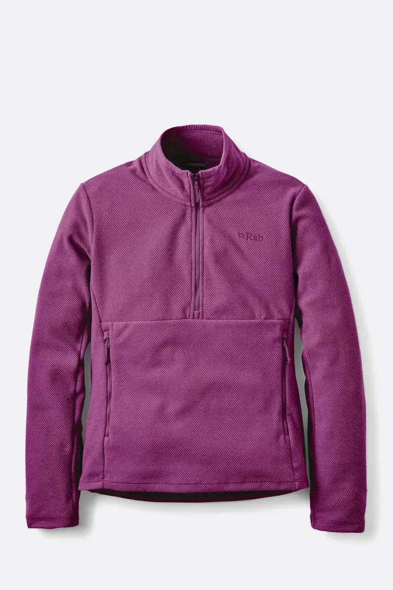 Rab Women's Stavel Pull-On Midlayer in Mulberry
