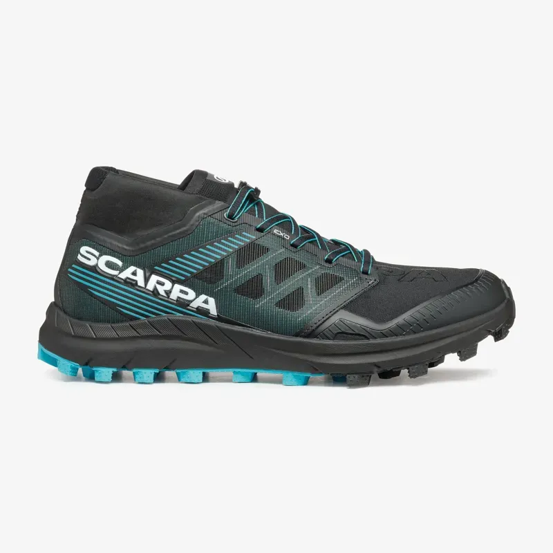 Scarpa Spin ST Trail Running Shoe in Black/Azure