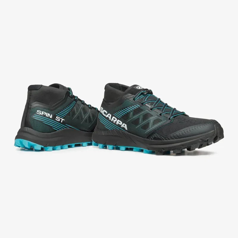 Scarpa Spin ST Trail Running Shoe in Black/Azure-3
