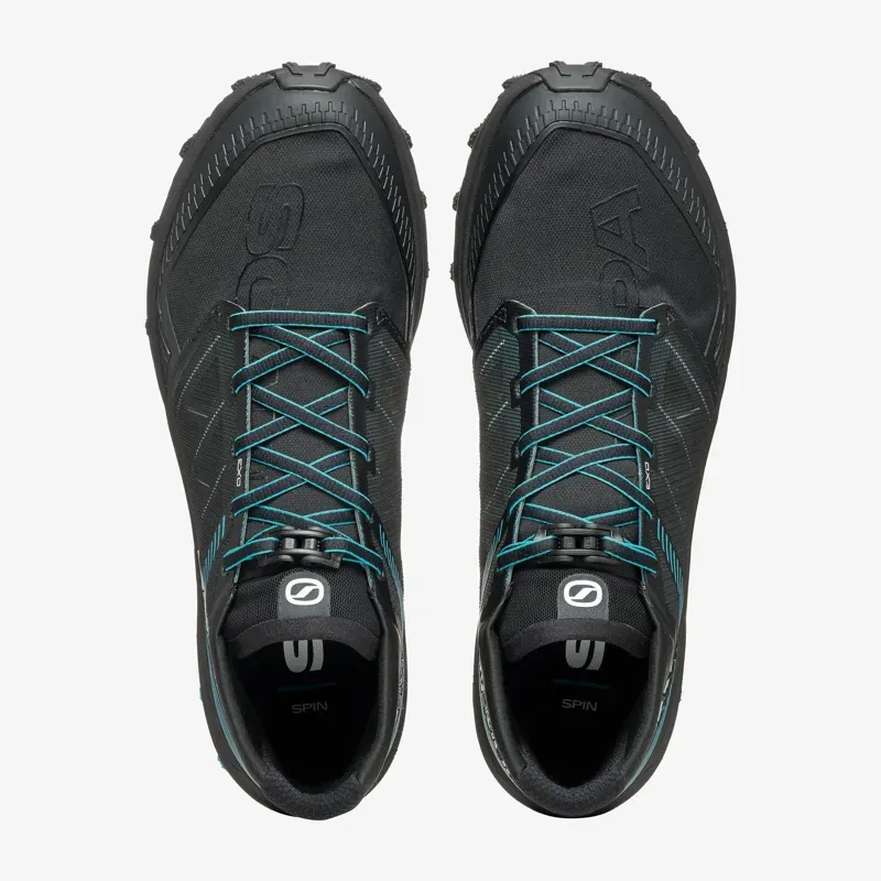 Scarpa Spin ST Trail Running Shoe in Black/Azure-4