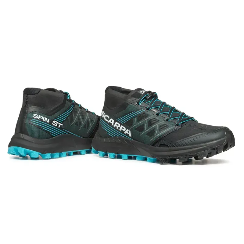 Scarpa Spin ST Womens Trail Running Shoes in Black/Azure-4