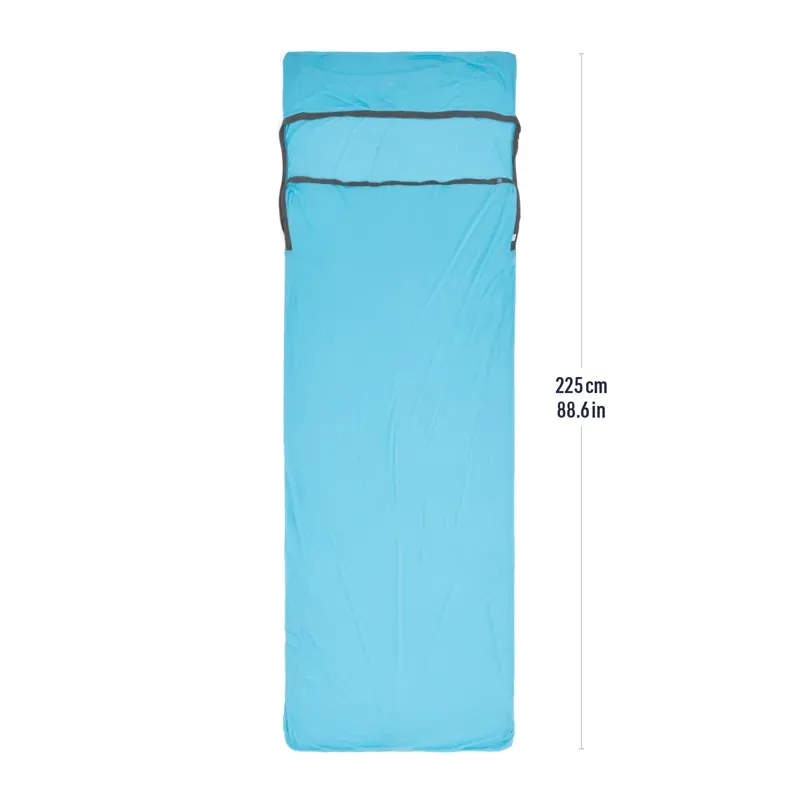 Sea To Summit Breeze Rectangular Sleeping Bag Liner w/Pillow in Cendre Blue-1