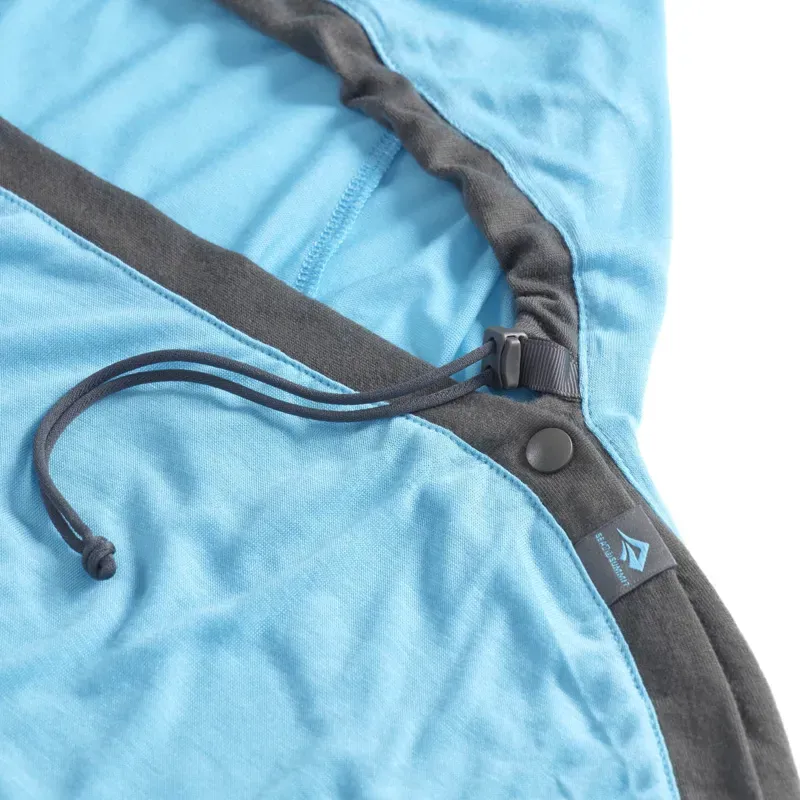Sea To Summit Breeze Rectangular Sleeping Bag Liner w/Pillow in Cendre Blue-5