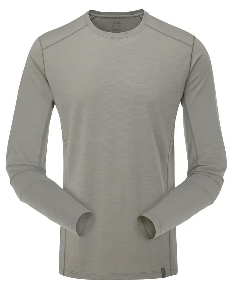 Rab Syncrino Base Long Sleeve Tee in Stone